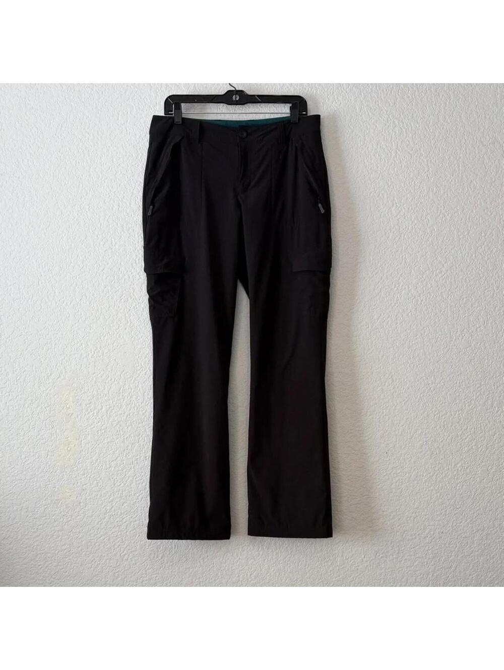 Eddie Bauer Fleece Lined Pants Womens 4 Black Straight Leg Outdoor Warm Hiking
